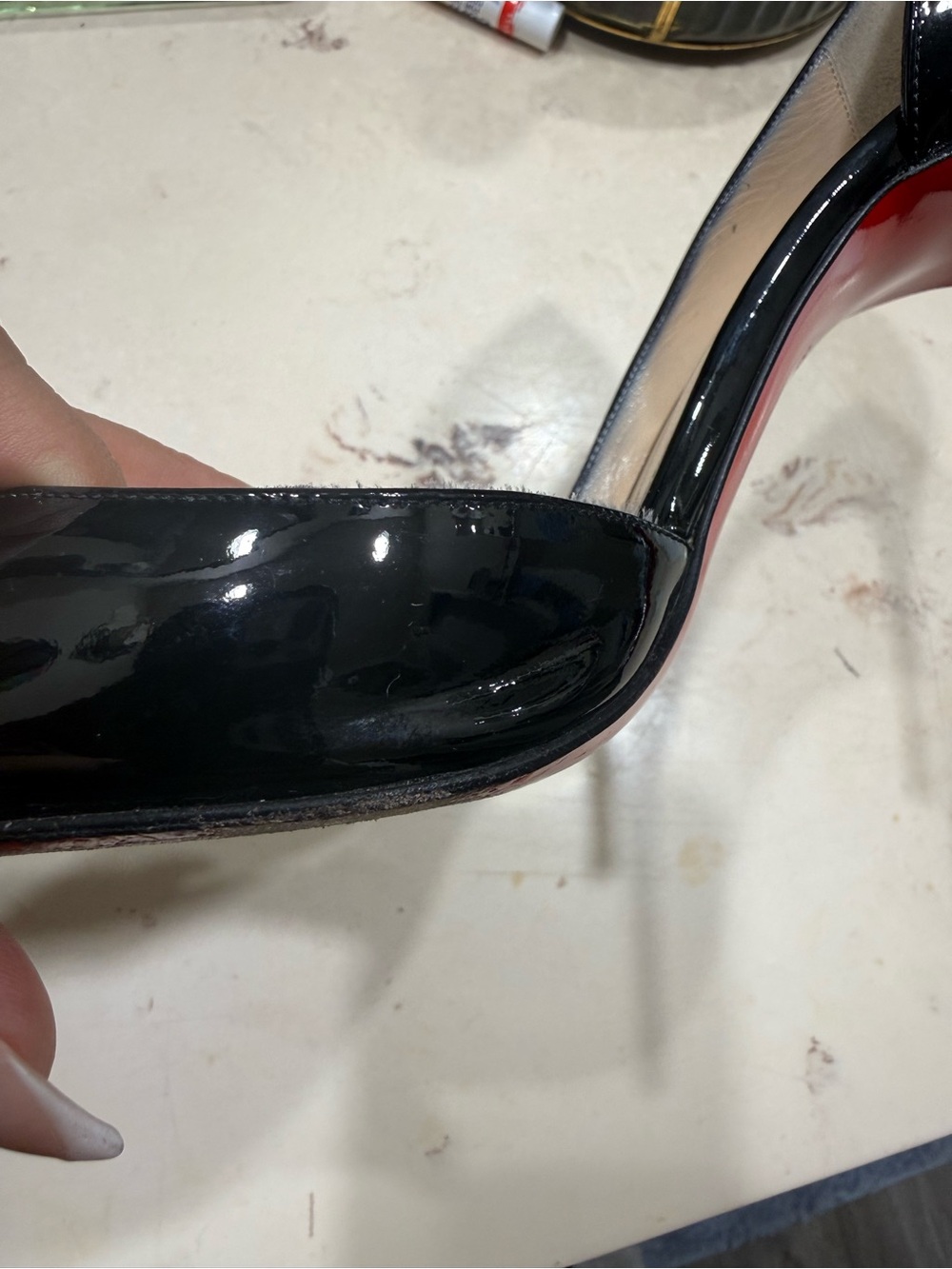 Christian Louboutin Iriza Black Patent Pointed-Toe Stiletto Pumps - Picture 4 of 14